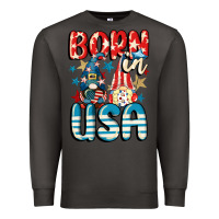 Smoke Born in USA gnomes 4th of July Premium Sweatshirt - CowGirlArtShop
