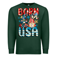 Sports Green Born in USA gnomes 4th of July Premium Sweatshirt - CowGirlArtShop