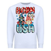 White Born in USA gnomes 4th of July Premium Sweatshirt - CowGirlArtShop