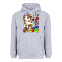 Heather Grey au some unicorn Heavyweight Hoodie - Zillion Design Studio