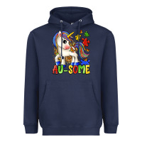 Navy au some unicorn Heavyweight Hoodie - Zillion Design Studio