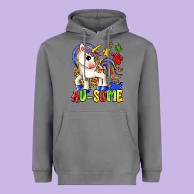 Au Some Unicorn Heavyweight Hoodie Designed By Zillion Design Studio