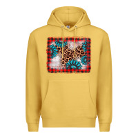 Antique Gold Christmas gemstone leopard background Premium Hoodie - AdoDesignShop
