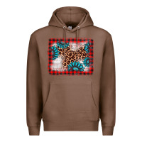 Chestnut Christmas gemstone leopard background Premium Hoodie - AdoDesignShop