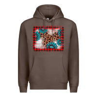 Coffee Christmas gemstone leopard background Premium Hoodie - AdoDesignShop