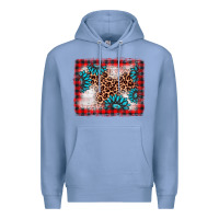 Colony Blue Christmas gemstone leopard background Premium Hoodie - AdoDesignShop