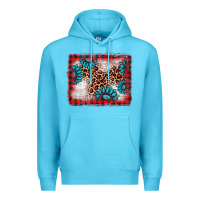 Ocean Blue Christmas gemstone leopard background Premium Hoodie - AdoDesignShop