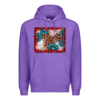 Purple Christmas gemstone leopard background Premium Hoodie - AdoDesignShop