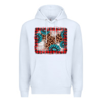 White Christmas gemstone leopard background Premium Hoodie - AdoDesignShop