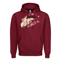 Burgundy not today cupid Zipper Hoodie - MaliasSmallBusiness