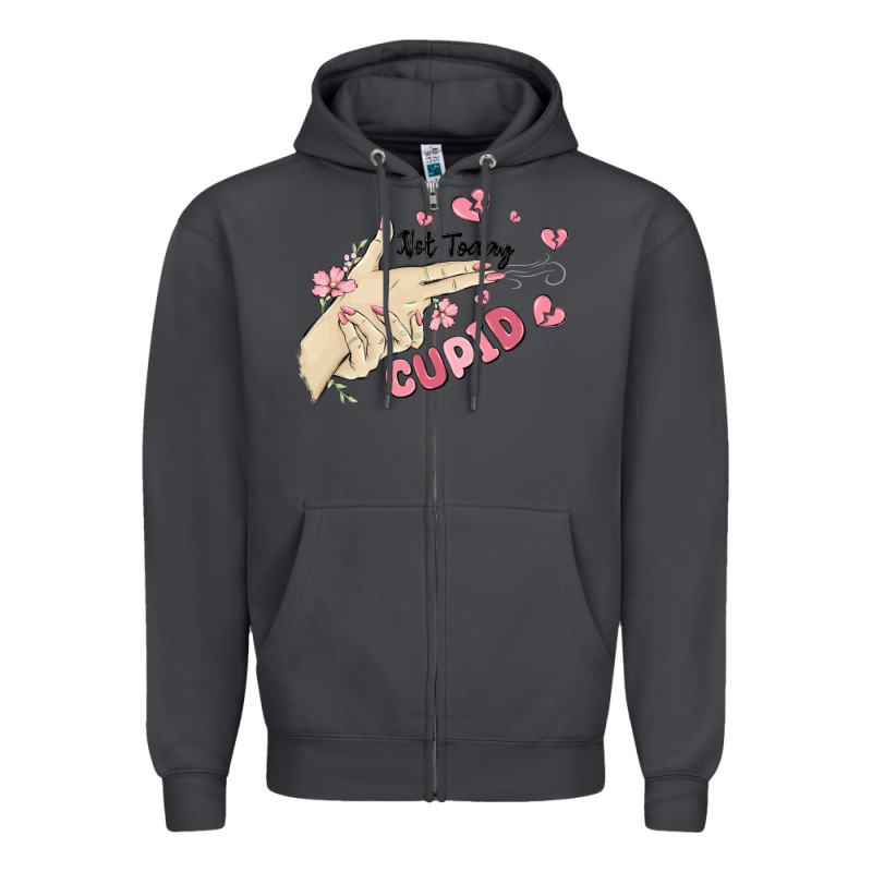 Not Today Cupid Zipper Hoodie by MaliasSmallBusiness | Teevron