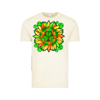 Vintage Arctic sunflower with st patricks smiley face and shamrock with glitter Vintage Tee - Artiststas