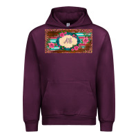 Mauve Wine preview western pink flovers leopard serape   license plate template Urban Hoodie - BarkalooDesign