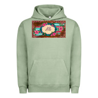 Pigment Oil Green preview western pink flovers leopard serape   license plate template Urban Hoodie - BarkalooDesign