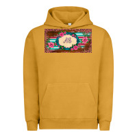 Pigment Peanut Butter preview western pink flovers leopard serape   license plate template Urban Hoodie - BarkalooDesign