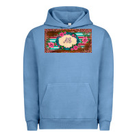 Pigment Pebble Blue preview western pink flovers leopard serape   license plate template Urban Hoodie - BarkalooDesign