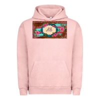 Pigment Salmon preview western pink flovers leopard serape   license plate template Urban Hoodie - BarkalooDesign