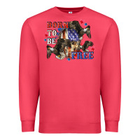Cardinal Born to be free 4th of july Premium Sweatshirt - CowGirlArtShop