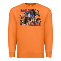 Carrot Born to be free 4th of july Premium Sweatshirt - CowGirlArtShop