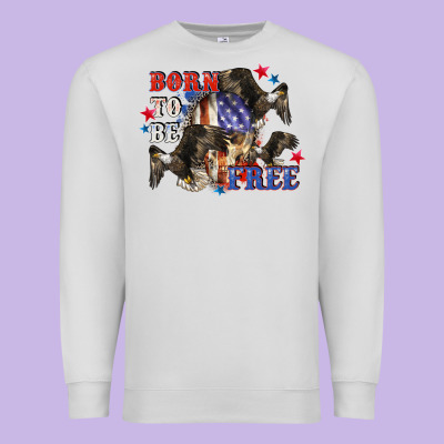Born To Be Free 4th Of July Premium Sweatshirt Designed By Cowgirlartshop