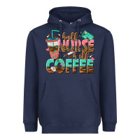 Navy half nurse half coffee Heavyweight Hoodie - texasbilliewilder