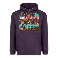 Plum half nurse half coffee Heavyweight Hoodie - texasbilliewilder