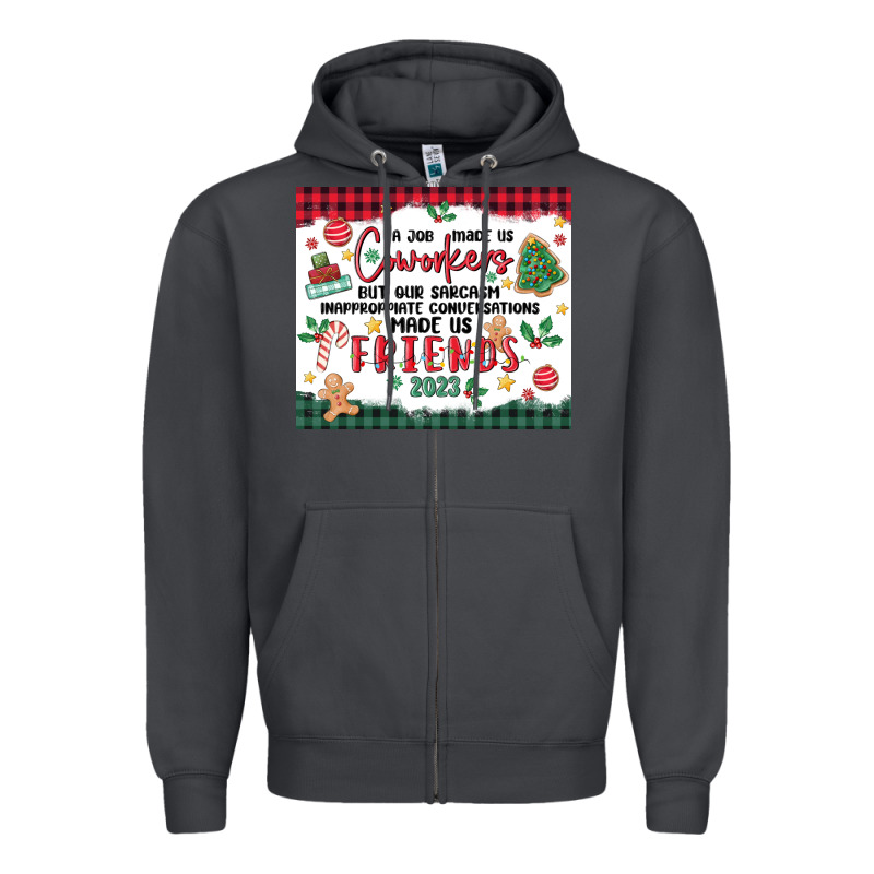 Christmas Coworkers Zipper Hoodie by MaliasSmallBusiness | Teevron
