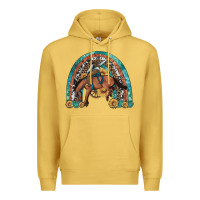 Antique Gold bucking bronco rodeo rainbow Premium Hoodie - Artiststas