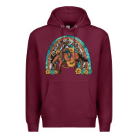 Burgundy bucking bronco rodeo rainbow Premium Hoodie - Artiststas