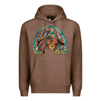 Chestnut bucking bronco rodeo rainbow Premium Hoodie - Artiststas