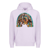 Lilac bucking bronco rodeo rainbow Premium Hoodie - Artiststas