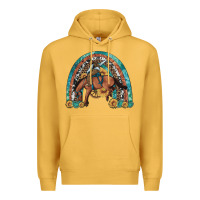 Mustard bucking bronco rodeo rainbow Premium Hoodie - Artiststas
