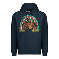 Navy bucking bronco rodeo rainbow Premium Hoodie - Artiststas