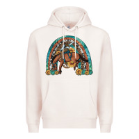 Pale Pink bucking bronco rodeo rainbow Premium Hoodie - Artiststas
