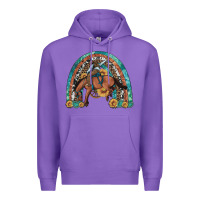 Purple bucking bronco rodeo rainbow Premium Hoodie - Artiststas