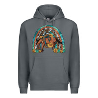 Rock bucking bronco rodeo rainbow Premium Hoodie - Artiststas