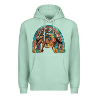 Seafoam bucking bronco rodeo rainbow Premium Hoodie - Artiststas