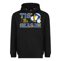 Black tis' the season volleyball Heavyweight Hoodie - Zillion Design Studio