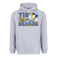 Heather Grey tis' the season volleyball Heavyweight Hoodie - Zillion Design Studio