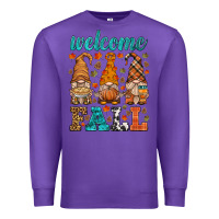 Purple welcome fall gnome Premium Sweatshirt - HRA Design Shop