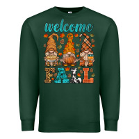 Sports Green welcome fall gnome Premium Sweatshirt - HRA Design Shop