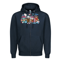 Navy nurse elements coffee cups Zipper Hoodie - MaliasSmallBusiness
