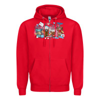 Red nurse elements coffee cups Zipper Hoodie - MaliasSmallBusiness