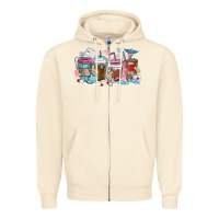 Sandshell nurse elements coffee cups Zipper Hoodie - MaliasSmallBusiness