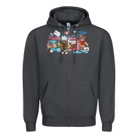 Smoke nurse elements coffee cups Zipper Hoodie - MaliasSmallBusiness