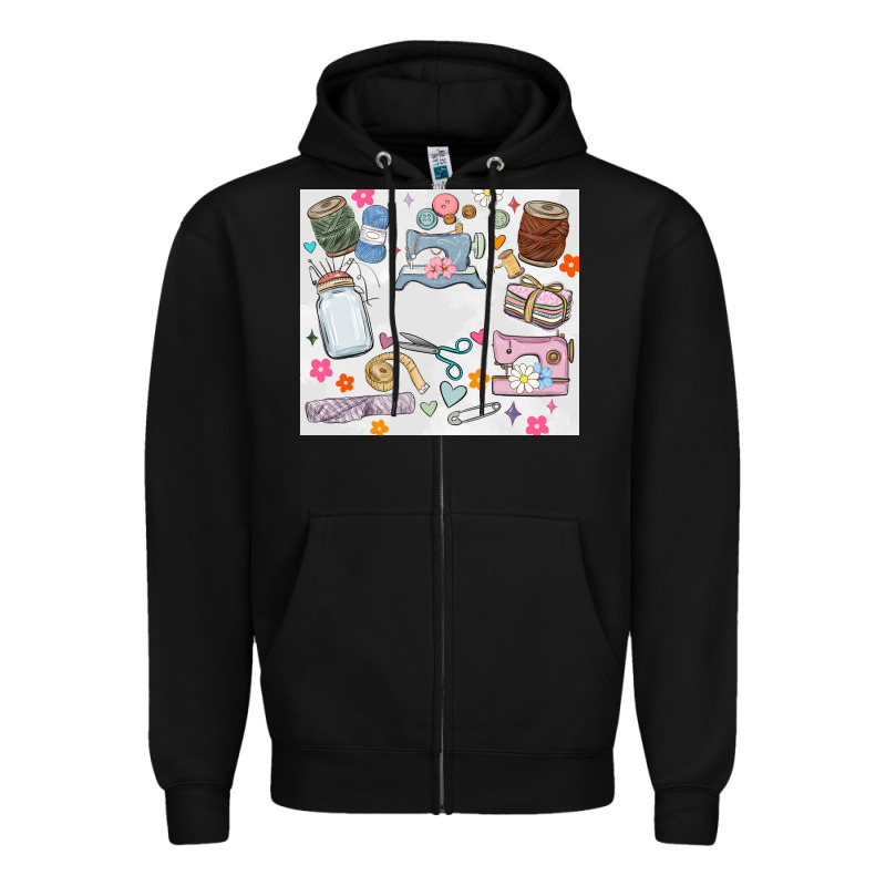 Sewing Zipper Hoodie by MaliasSmallBusiness | Teevron