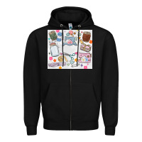 Black sewing Zipper Hoodie - MaliasSmallBusiness