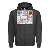 Charcoal Heather sewing Zipper Hoodie - MaliasSmallBusiness