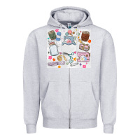 Heather Grey sewing Zipper Hoodie - MaliasSmallBusiness