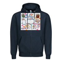 Navy sewing Zipper Hoodie - MaliasSmallBusiness